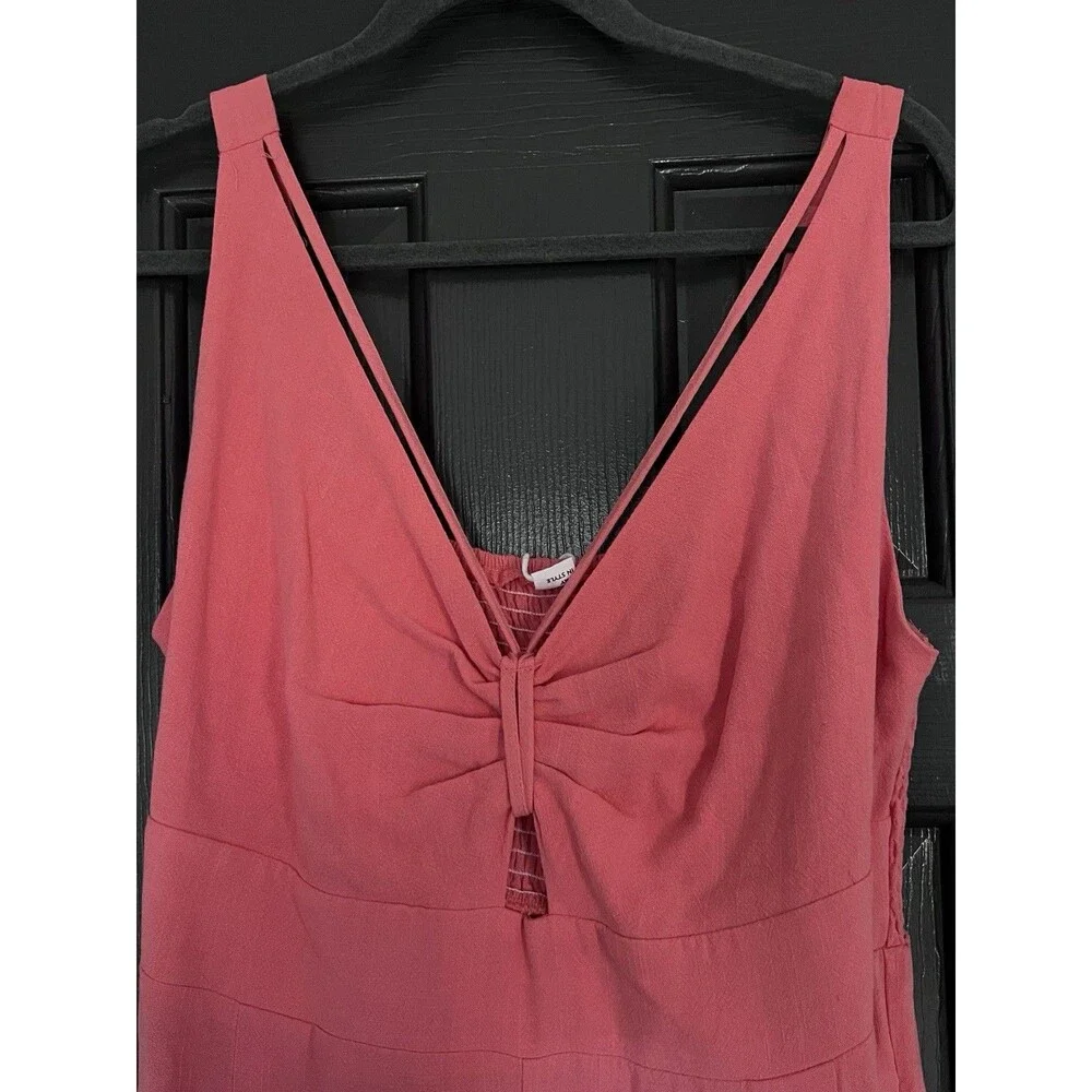 NWT Anrabess Women's Pink Sleeveless Jumpsuit Romper Size XL